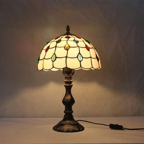 Tiffany Table Lamp E27 Six Models Dragonfly Style Bedroom Bedside Lamp Creative Fashion Retro Table Lamp