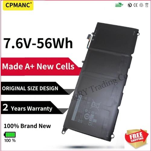 New Replacement Laptop battery for dell XPS 13 9343 9350 13D-9343 JHXPY 0N7T6 90V7W JD25G 7.6V 56WH 90V7W