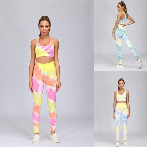 New Sports fitness bra high waist pants seamless yoga wear women