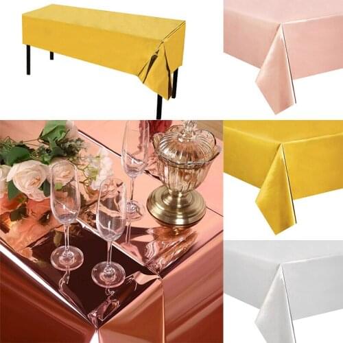 137x274cm Solid Color Dining Room Tablecloth Table Cover For Adult Kids Happy Birthday Party Supplies Wedding Banquet Decoration
