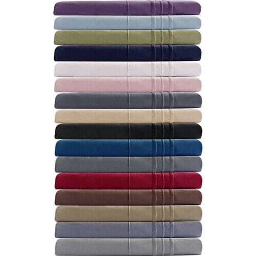 Solid Color Embroidered Pillowcase Modern Style Simple Design Pillow Cover Bedding Set 51x76/51x102cm 2 Pcs