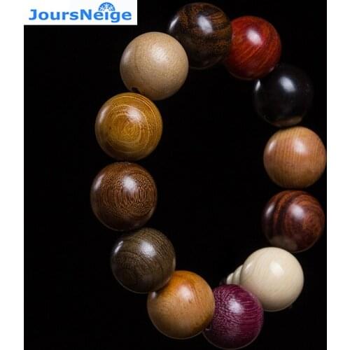 Wholesale Natural Wooden Bracelet Color Round Beads Bracelets Lucky for Men Women Couples Wood Hand String Fashion Jewelry