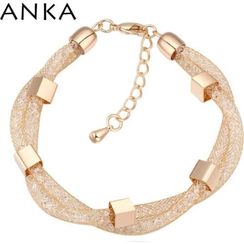 ANKA simple fashion crystal bracelets & bangles for women have 2 classics colors gift for girlfriend brithday or wedding#123041
