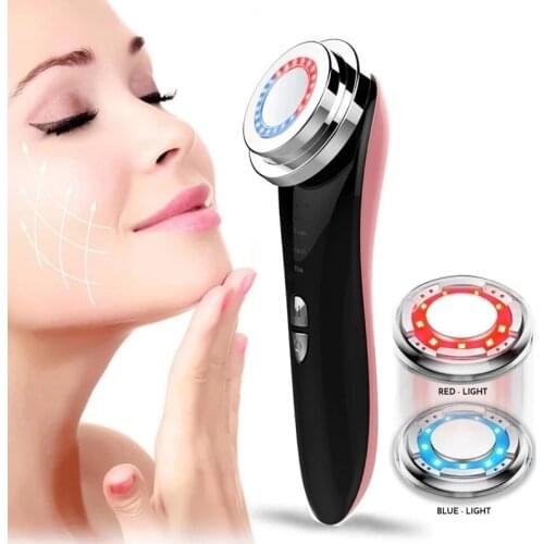 Ultrasonic Beauty Instrument LED Photon Skin Tightening Mesotherapy Face Cleansing Massage Face-lift Beauty Skin Care Tool