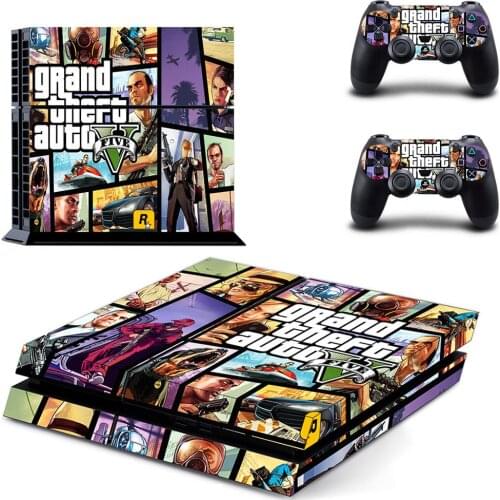 Grand Theft Auto V GTA 5 PS4 Skin Sticker Decals Cover For PlayStation 4 PS4 Console & Controller Skins Stickers Vinyl