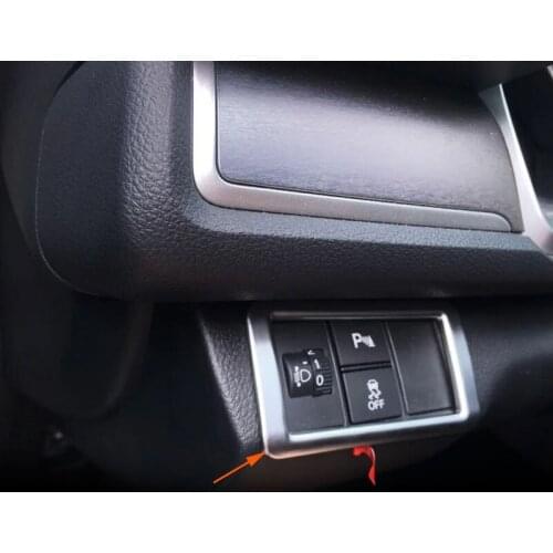 Interior Matte Head Light Switch Control Button Cover Trim For Honda Civic 10th Gen 4DR 2016 2017