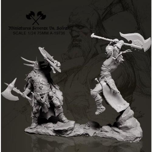 1/24(75mm) Warriors VS Doubles Resin Hand Soldiers A-19737