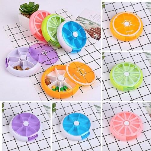 1PC Weekly Pill Travel Medicine Box Dispenser Capsule Holder Organiser Case Pills Organizer Rotating 7 Day Pill Container New