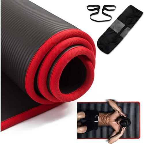 10mm Thickened Non-Slip Yoga Mat 183cm*61cm NBR Gym Sports Mats Tasteless Anti-Tear Exercise Fitness Pad For Pilates Workout