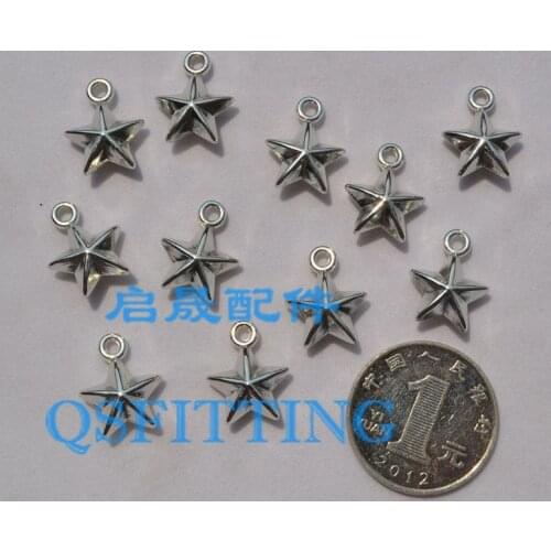 100pcs/lot DIY fashion jewelry Accessory,17*14MM CCB Beads,Acrylic Charms,Silver Plated Pentagram