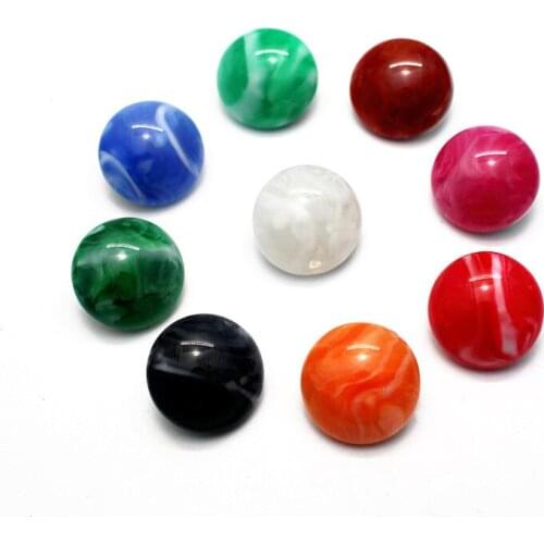20pcs/lot Multicolor Snap Buttons Streak Stone Pattern Buttons Fit 18mm/20mm DIY Ginger Snap Bracelet Jewelry Makings