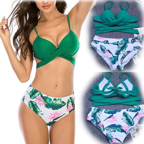 SAGACE Plant print bandage sexy backless bikini 2021 summer womens swimsuit new fashion trend womens swimming Spa micro bikini