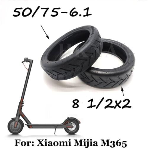 8 1/2x2 Tubeless Tire for Xiaomi Mijia M365 Electric Scooter 8.5 Inch 50/75-6.1 Vacuum Tyre Replacement Parts