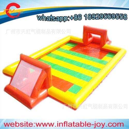 Free air shipping to door,Giant 15*8m inflatable water soap soccer Football court pitch
