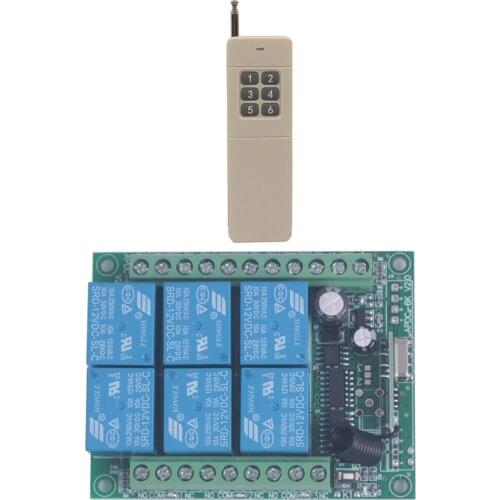 Sleeplion 300M Long Distance Wireless Control 24V/12V 6 Channel Relay Switch Remote System Transmitter Receiver Module
