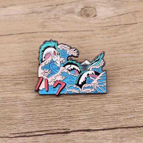 BG1167 Little White Dragons Cartoon Enamel Pin Anime Fan Collection Badges Backpack Pins Jewelry Clothes Decoration Gifts