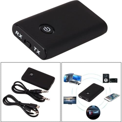 Bluetooth 5.0 Transmitter Receiver for TV Soundbar Long Range Voice Guide Low Latency Audio Adapter for TV PC Car Home