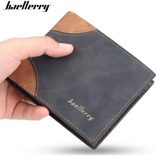 Baellerry Men Wallet Fashion Short Wallets Male Purse British Wallet New Multi-function Card Bag Mens Money Bag Luxury Purses