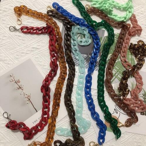 60/120CM Acrylic Resin Chain Bag Strap For Handbag Handles Women Pouch Purse Chain strap Acrylic Plastic Chain Bag Accessories