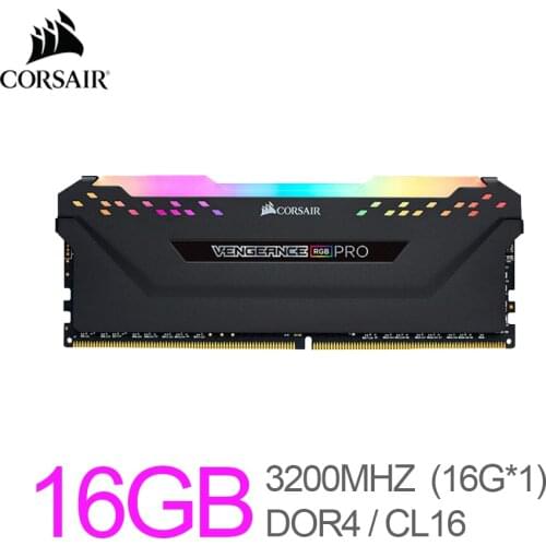 Corsair Vengeance RAM RGB Pro 16GB (1x16GB) DDR4 3200 (PC4-25600) C16 Desktop Memory-Black