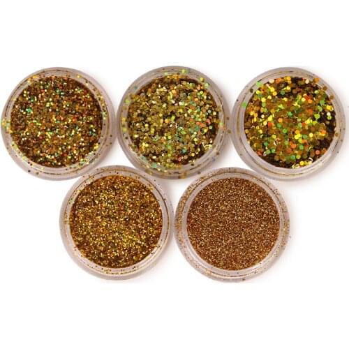 Gradient Shiny Nail Glitter Powder Gold Laser Sparkly Nail Art Chrome Pigment Spangles Polish Manicure Nails Art Decorations