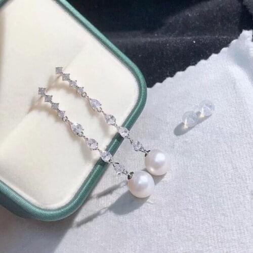 Classical New 925 Sterling Silver Earrings Findings Settings Base Mountings Parts Mounts for Coral Pearls Agate Crystal Stones