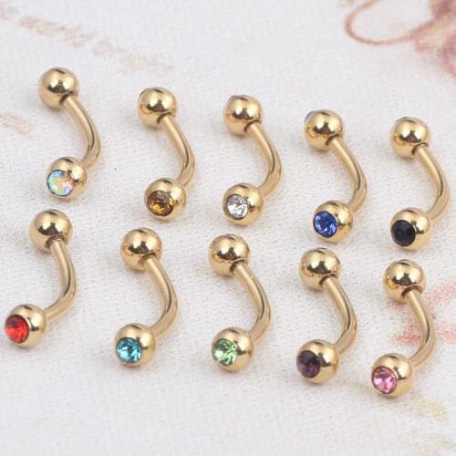 New Stainless steel Eyebrow Ring small bone ear nail ear eyebrow nail anti allergy human body puncture ornament