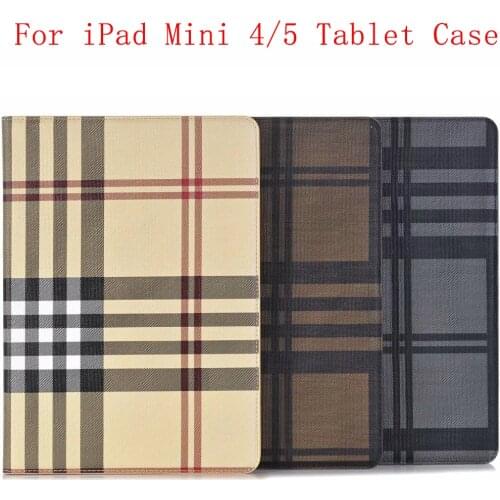 Leather Case Cover Flip Fold Tablet Cover Mig Stripe Protective For iPad Mini 4 5 Back Cover Case
