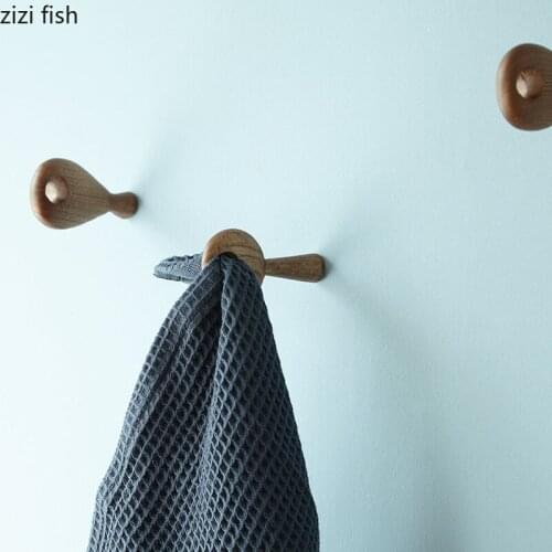Black Walnut Hook Room Accessories Natural Wood Hooks for Hanging Towel Rack Living Room Decoration Backdrop Display Coat Rack