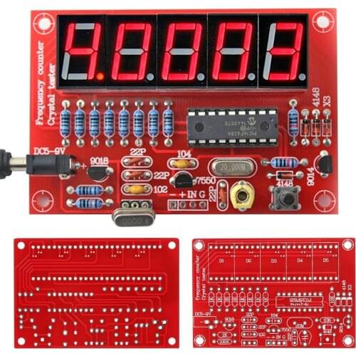 1Hz-50MHz Crystal Oscillator Frequency Counter DIY Kit LED Digital Frequency Tester Meter