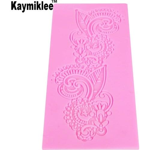 LM022 FDA flower 100% Food grade Lace silicone mold fondant cake decoration mold silicone lace mat