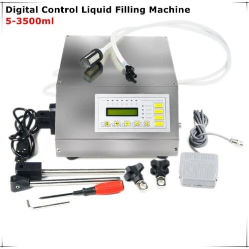 Digital Control Pump Drink Water Liquid Filling Machine 5-3500ml 3.2L/min Liquid Bottle Filler Machine for Paste Cream Cosmetic