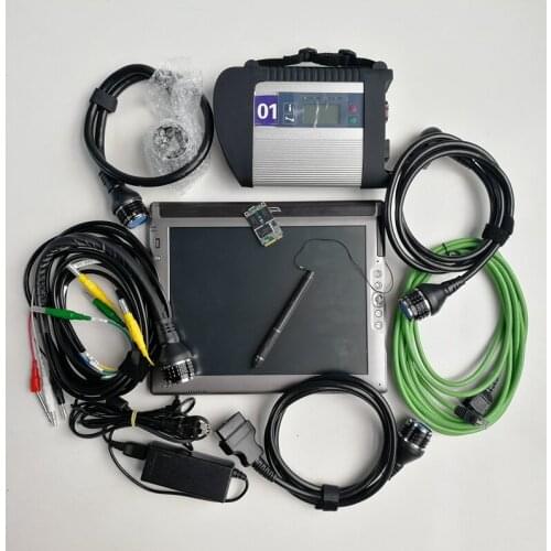 MB Star C4 SD Compact 4 + Used Tablet LE1700 4G SSD 480GB with V06.2021 Software X/Vediamo/DTS/EPC for Auto Star Diagnosis