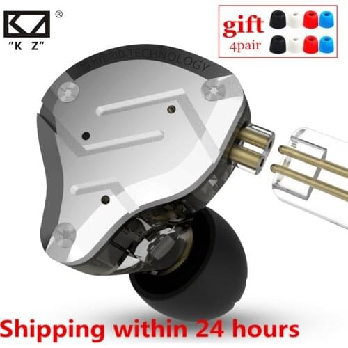 KZ ZS10 PRO 4BA+1DD Hybrid HIFI Metal Headset In-ear Earphone Sport Noise Cancelling Headset AS10 BA10 ZST ZSN PRO ES4 T2 AS16