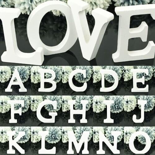 Freestanding Wooden Letters White Alphabet Words For Home Table Decor Wedding Birthday Personalised Name Design DIY Crafts Gifts