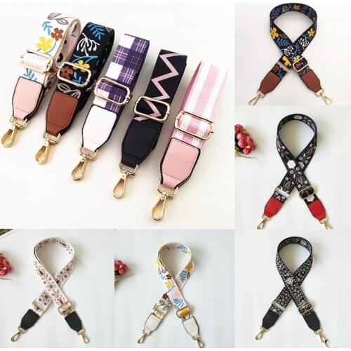 Adjustable Bag Strap for Handbags Wide Rainbow Shoulder Strap Cross Body Nylon Bag Handles Bags Part Accessories Luggage