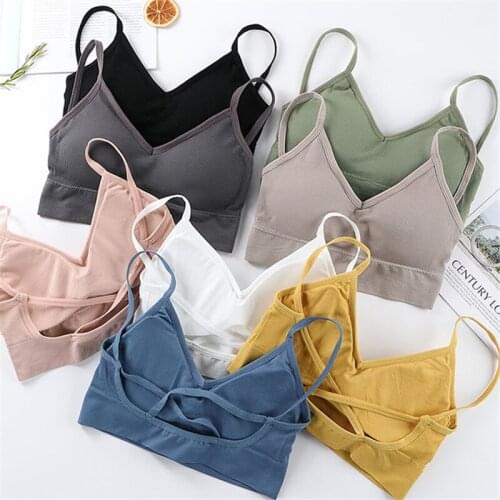 Sexy Bra For Women Seamless Lingerie V Neck Crop Top Push Up Bralette Backless Lenceria Bras Fashion Soutien Gorge Femme Stanik