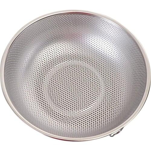 Stainless Steel Mesh Net Washing Machine Rice Strainer Colander Basket with Rim Kitchen Basket Rice Wash Sieve Tool Helper
