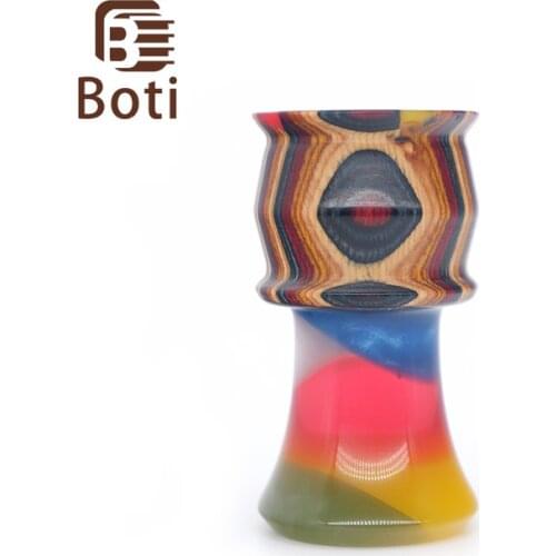 Boti Brush- New Rainbow Glaze handle Wood and Resin handle Rainbow color handle shaving bush handle