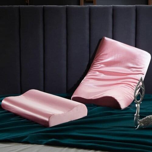 Silk Mulberry Silk Latex Pillowcase 40X60 Summer Ice Silky Silk Rubber Children Memory Pillowcase 30X50CM Satin Pillowcase