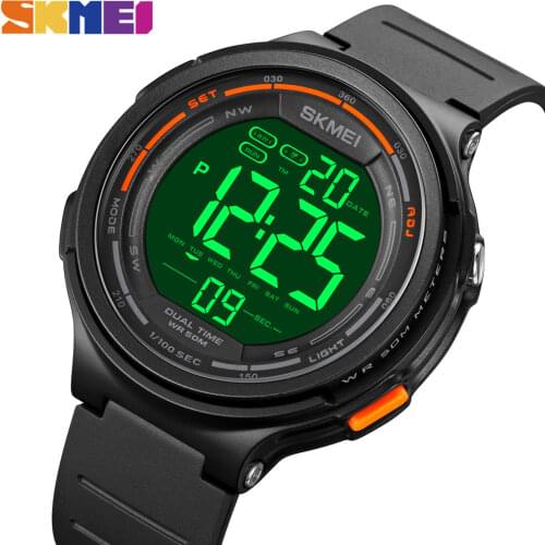 SKMEI New LED Light Digital Mens Sport Watches Count Down 5Bar Waterproof Wristwatch For Men Male Clock Watch reloj hombre 1841