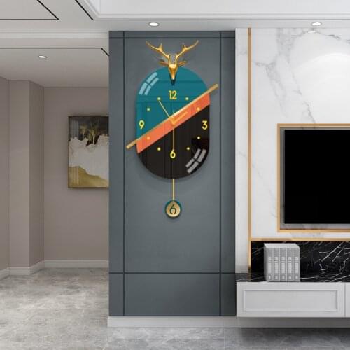 Light luxury clock wall clock living room atmosphere Home fashion Nordic personality decoration simple modern wall clock