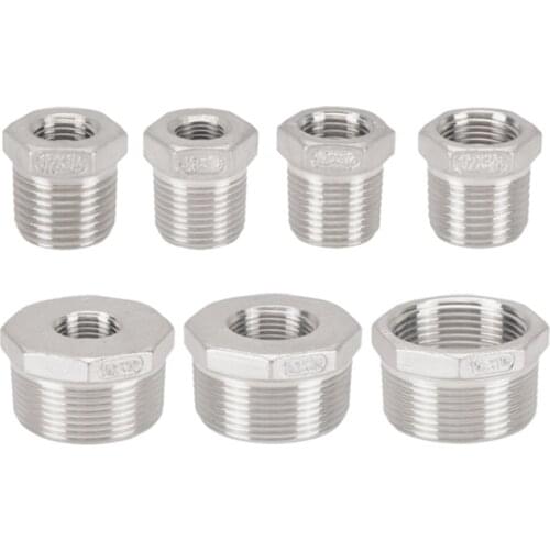 Reducer Bushing Male x Female 1/8" 1/4" 1/2" 3/4" 1" 1-1/4" 1-1/2" BSP Threaded Stainless Steel SS 304 Reducer Pipe Fitting