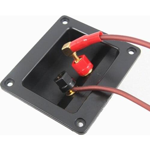 High Quality Two Speaker Junction Box Audio Cable Connector Speaker Box With Red and Black Terminal Opening 74MM * 54MM