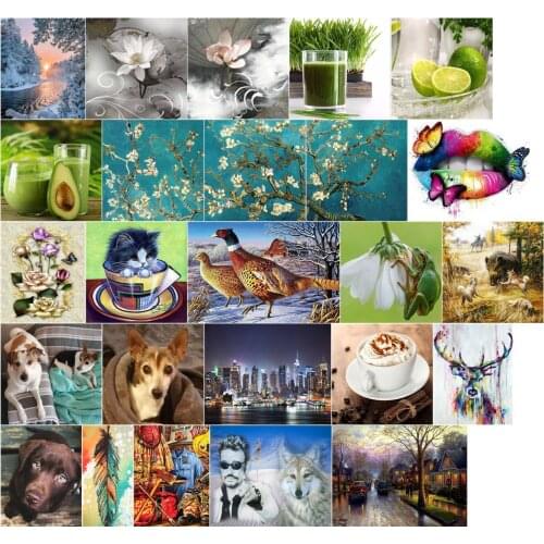 Y05434 Street View Tree cross stitch kit people 18ct 14ct 11ct count print canvas stitches embroidery DIY handmade needlework