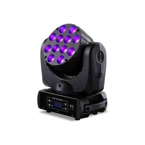 12pcs QUAD 10W MINI LED Moving Beam for party DJstage studio bar Disco KTV luminaires theatre cyclorama projections iluminacion