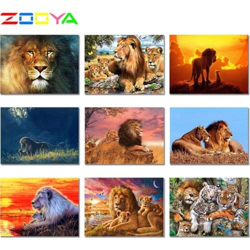 5D Diamond Paintings Picture Animal Lion Diamond Mosaic Paintings New Full Diy Crystal Dierlijke Leeuw Diamond Embroidery 6Jh01