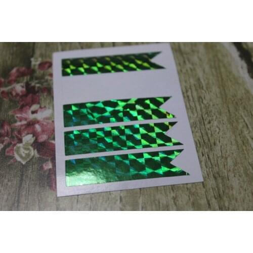 5x1.27cm Green Hologram Page Flag Stickers, Planner Stickers