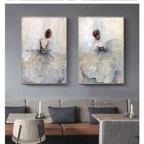 Handmade Abstract Oil Painting Figure Decoration Contemporary Canvas Modern Wall Art Minimalist Living Room Bedroom