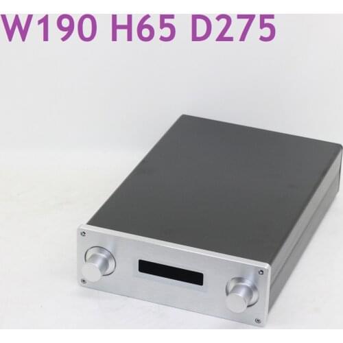 Aluminum Knob Panel Preamplifier Chassis DIY Headphone Amplify Case New Decoder Enclosure Power Tube Amplifier Box W190 H65 D275